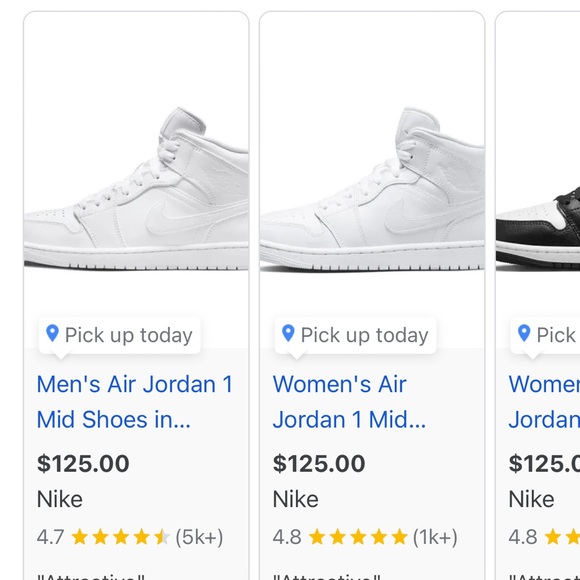 Mens Air Jordan 1 Mid - Picture 2 of 6